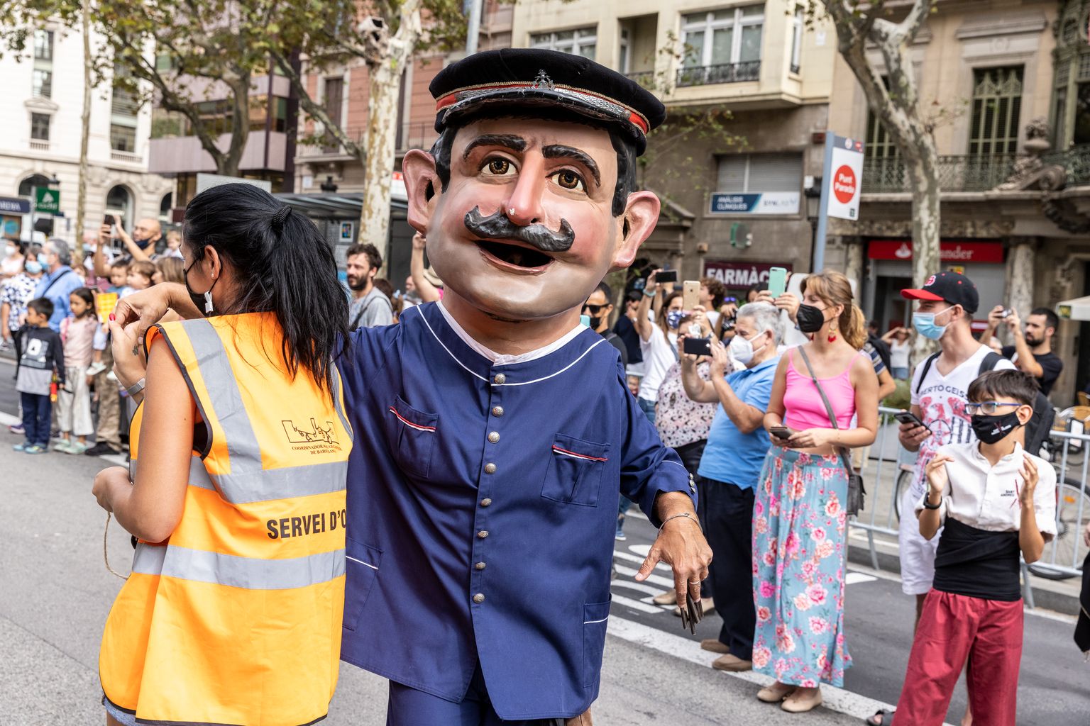 Capgròs de Sant Andreu del Palomar al matí de festa major de la Mercè 2021