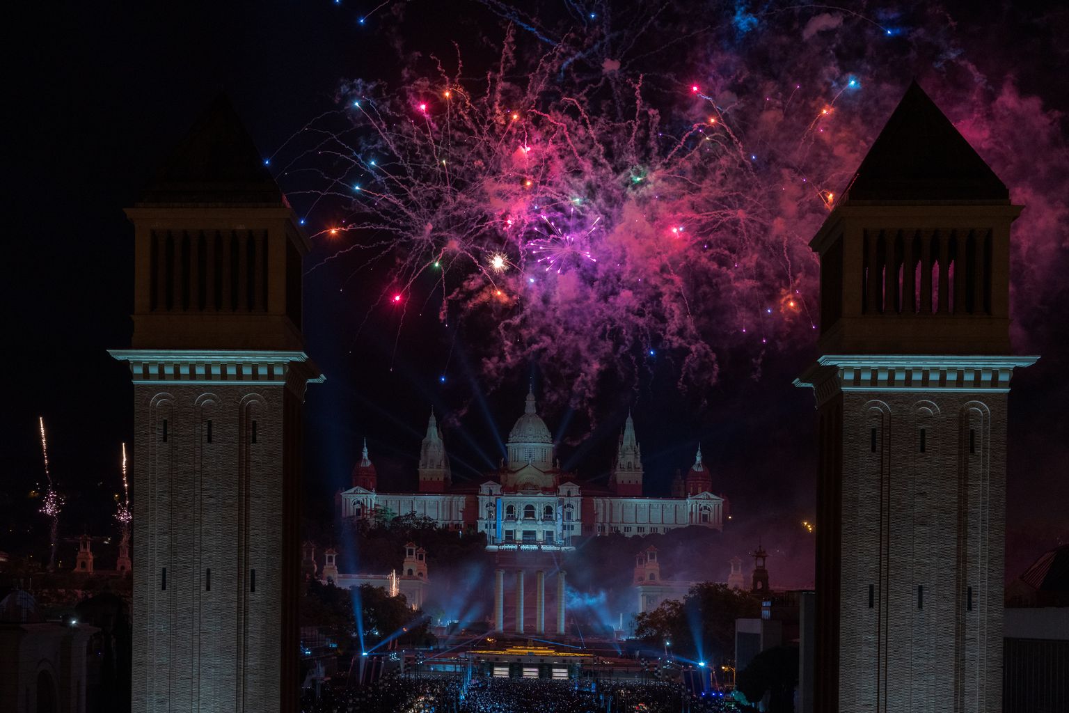 Momento del Piromusical de La Mercè 2024