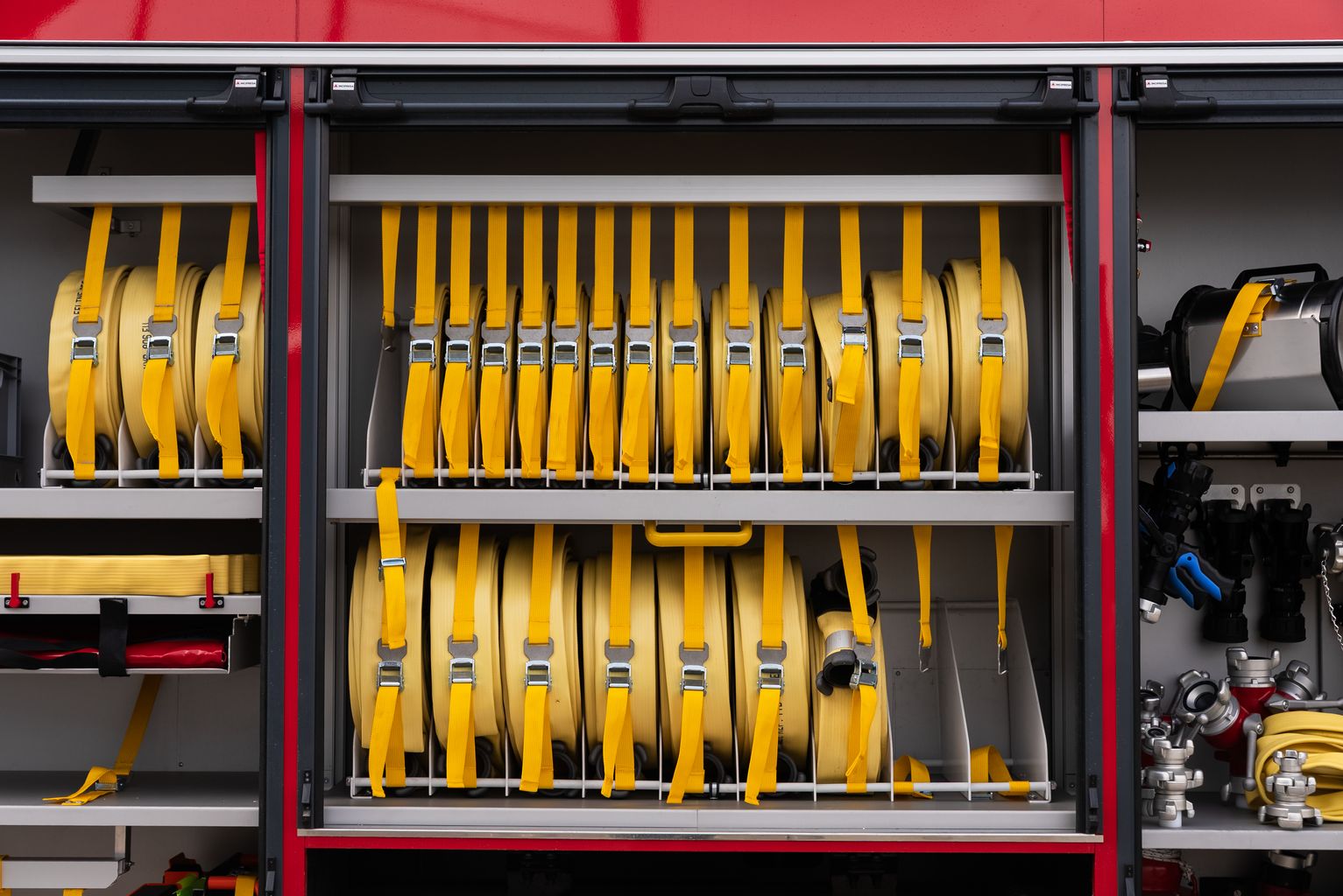 Mànegues dels nous vehicles dels Bombers de Barcelona