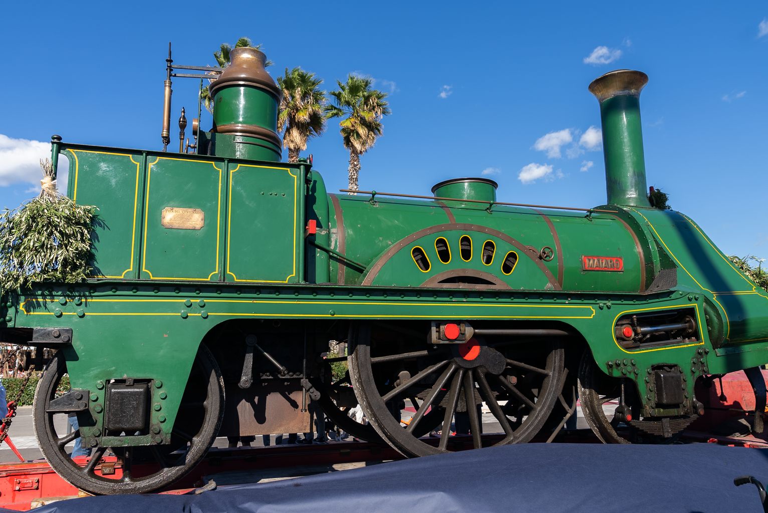 Rèplica de la locomotora "La Mataró", que va fer el primer viatge Barcelona-Mataró fa cent setanta-cinc anys