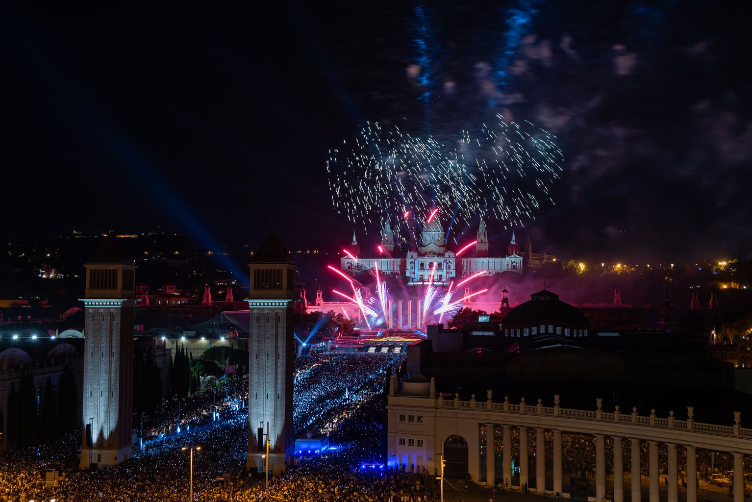 Focs artificials del Piromusical de la Mercè 2024