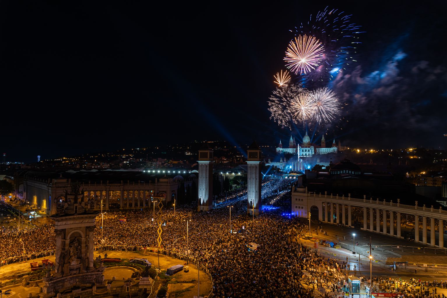 Moment del Piromusical de la Mercè 2024