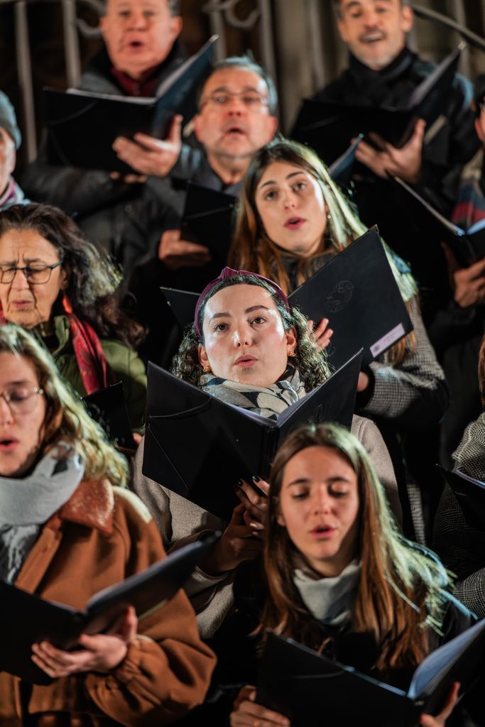 Cantaires del Cor de l’Orfeó Català durant el concert de Nadal