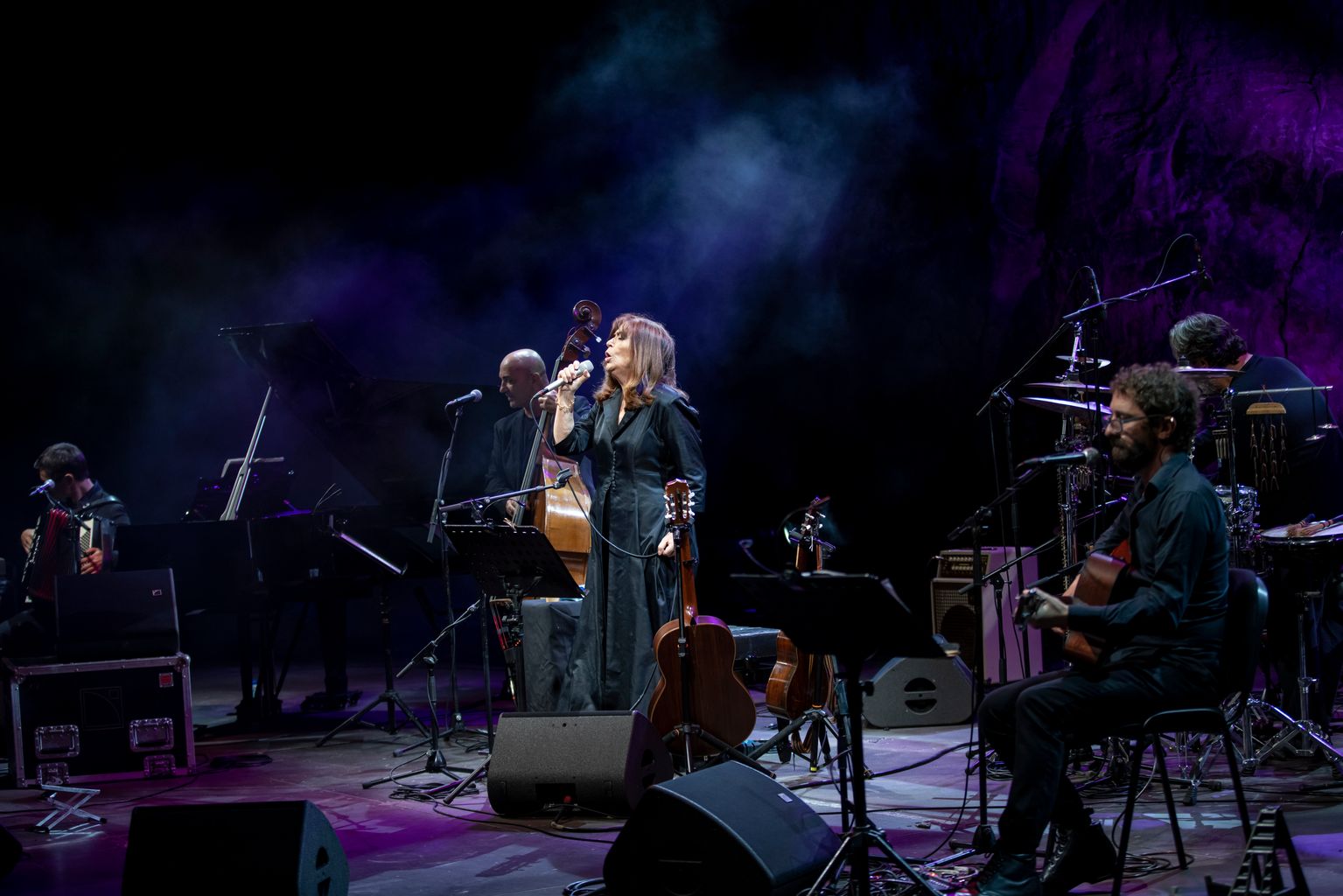 Moment del concert de la Maria del Mar Bonet al Teatre Grec dins de la programació de La Mercè és música amb motiu de la Mercè 2020