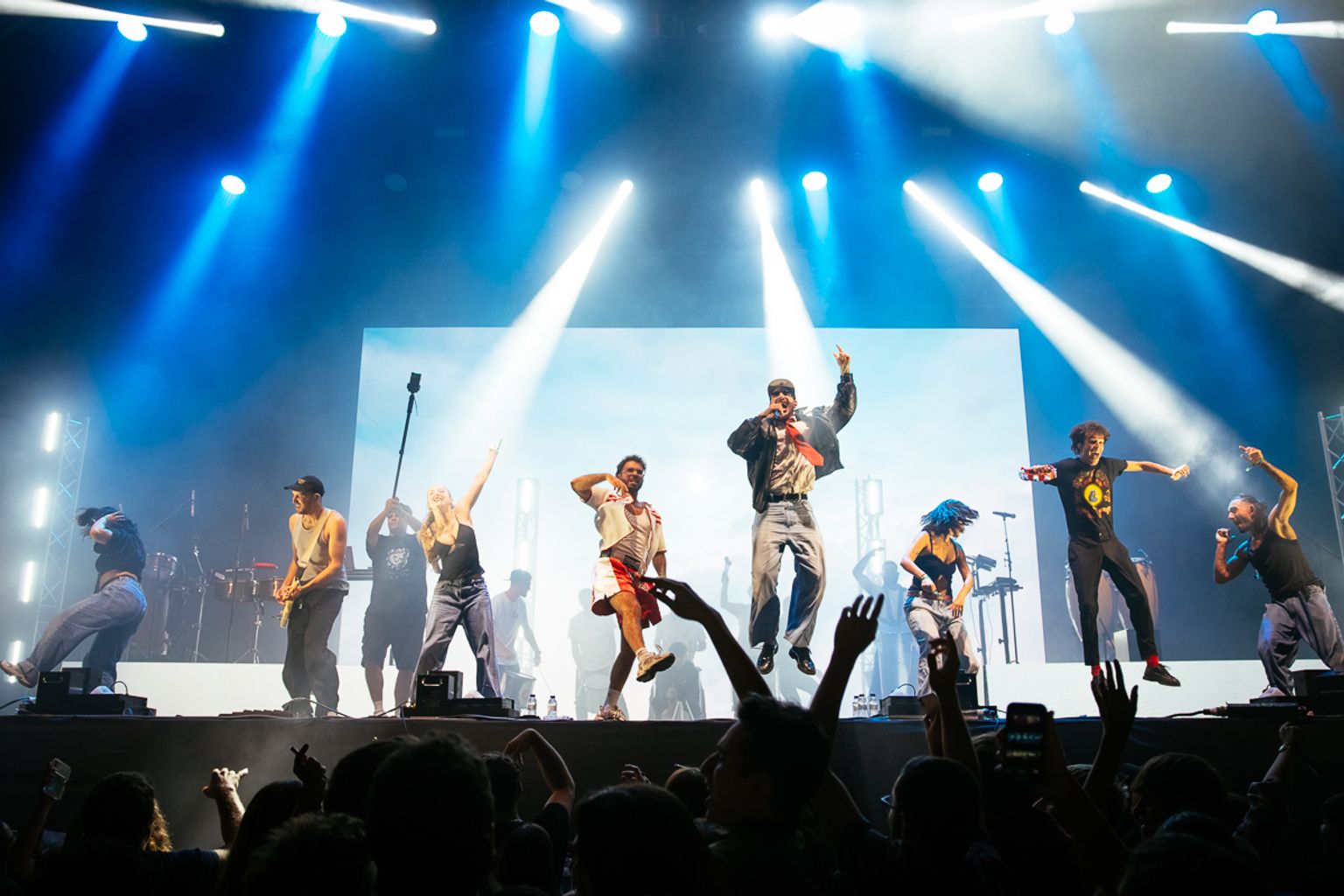 Moment de l'actuació dels Figa Flawas amb motiu de la Mercè