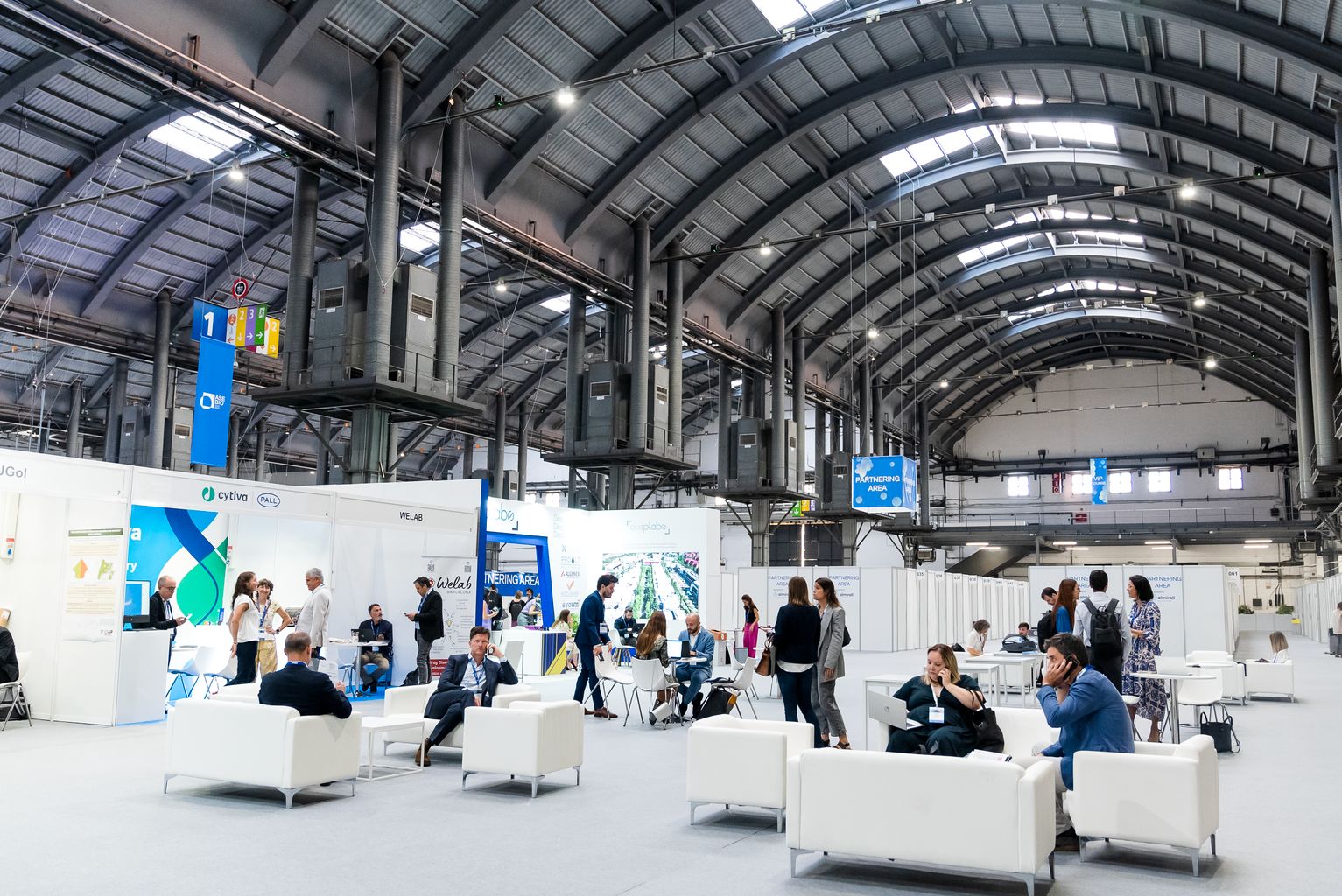 Ambient a la Fira de Barcelona durant la celebració del congrés BioSpain 2023.
