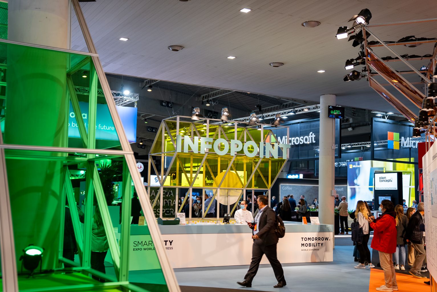 Punt d'informació a la Fira de Barcelona de l'Smart City Expo World Congress i Tomorrow.Mobility