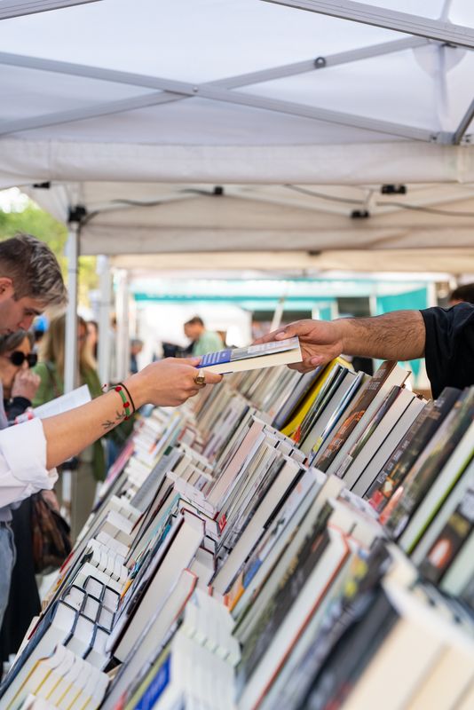 <div class='imageHoverDetail'>
             <p class='imageHoverTitle twoLineBreak'>Una persona compra un llibre a una de les parades del dia de Sant Jordi</p>
             <p class='imageHoverAutor oneLineBreak'>Autor: Júlia Arnau</p>
             <button class='imageHoverBtn'>Mostra els detalls de la imatge <span class='sr-only'>Una persona compra un llibre a una de les parades del dia de Sant Jordi</span></button>
             </div>