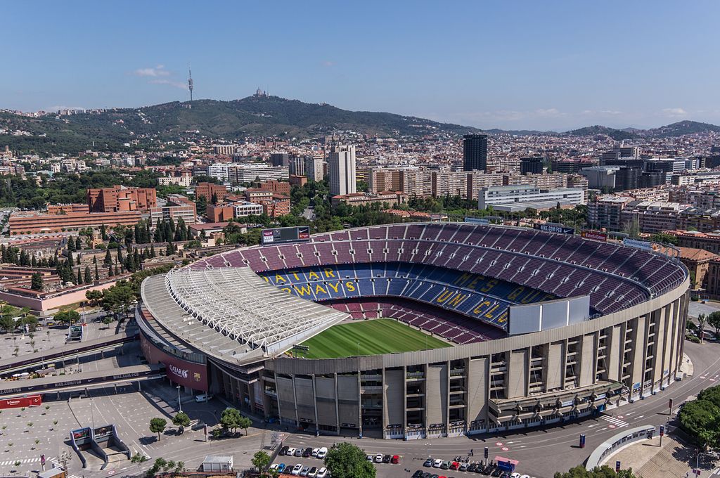 Vista aèria del Camp Nou