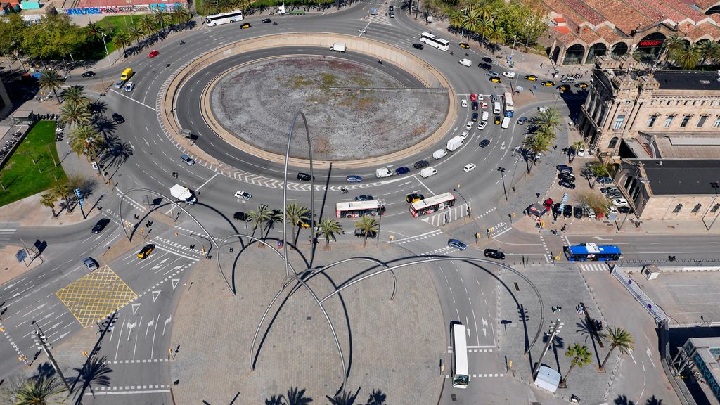 Plaça de les Drassanes. Vista aèria