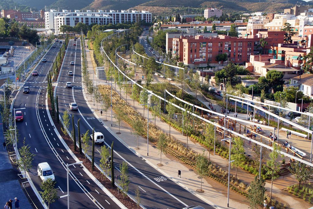 Parc de les Rieres d'Horta. Vista aèria