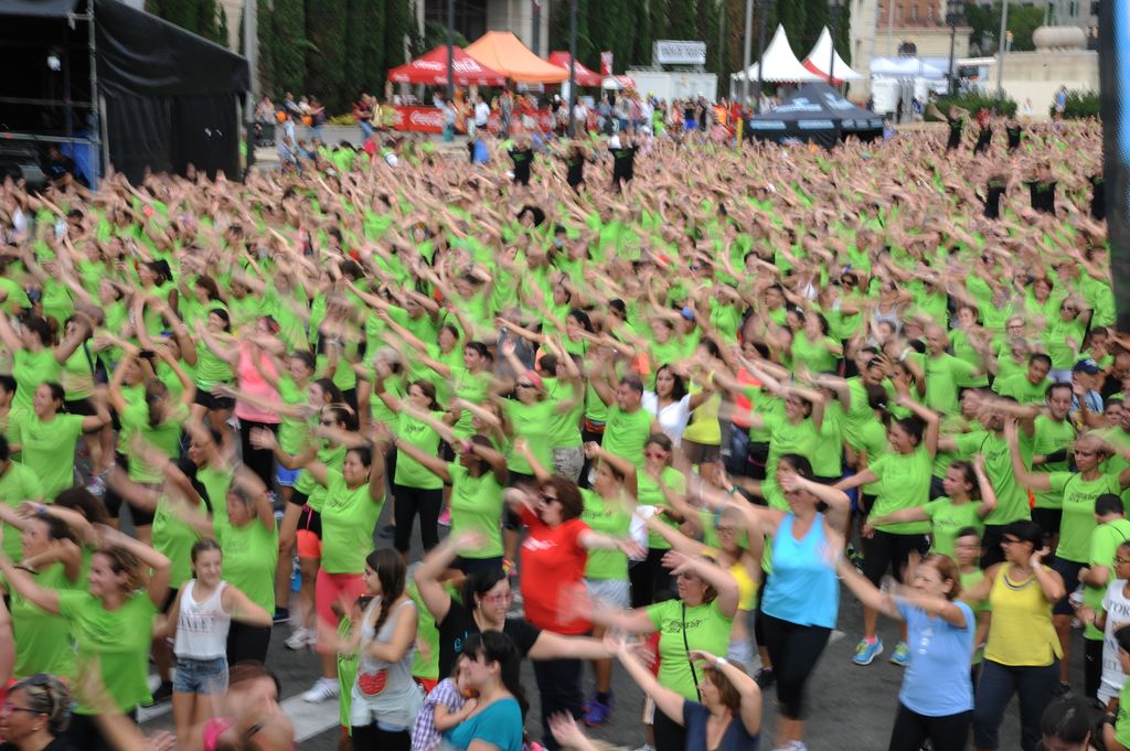 Fitness Day 2014. Públic fent esport