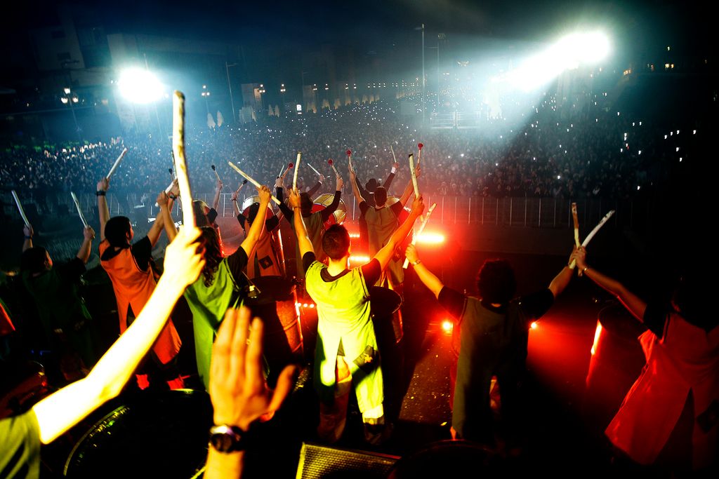 Festa de Cap d'Any 2015 a Montjuïc. Batucada