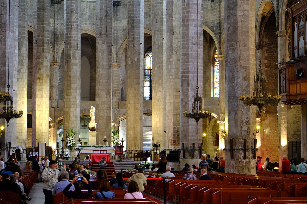Església de Santa Maria del Mar. Interior de la nau central