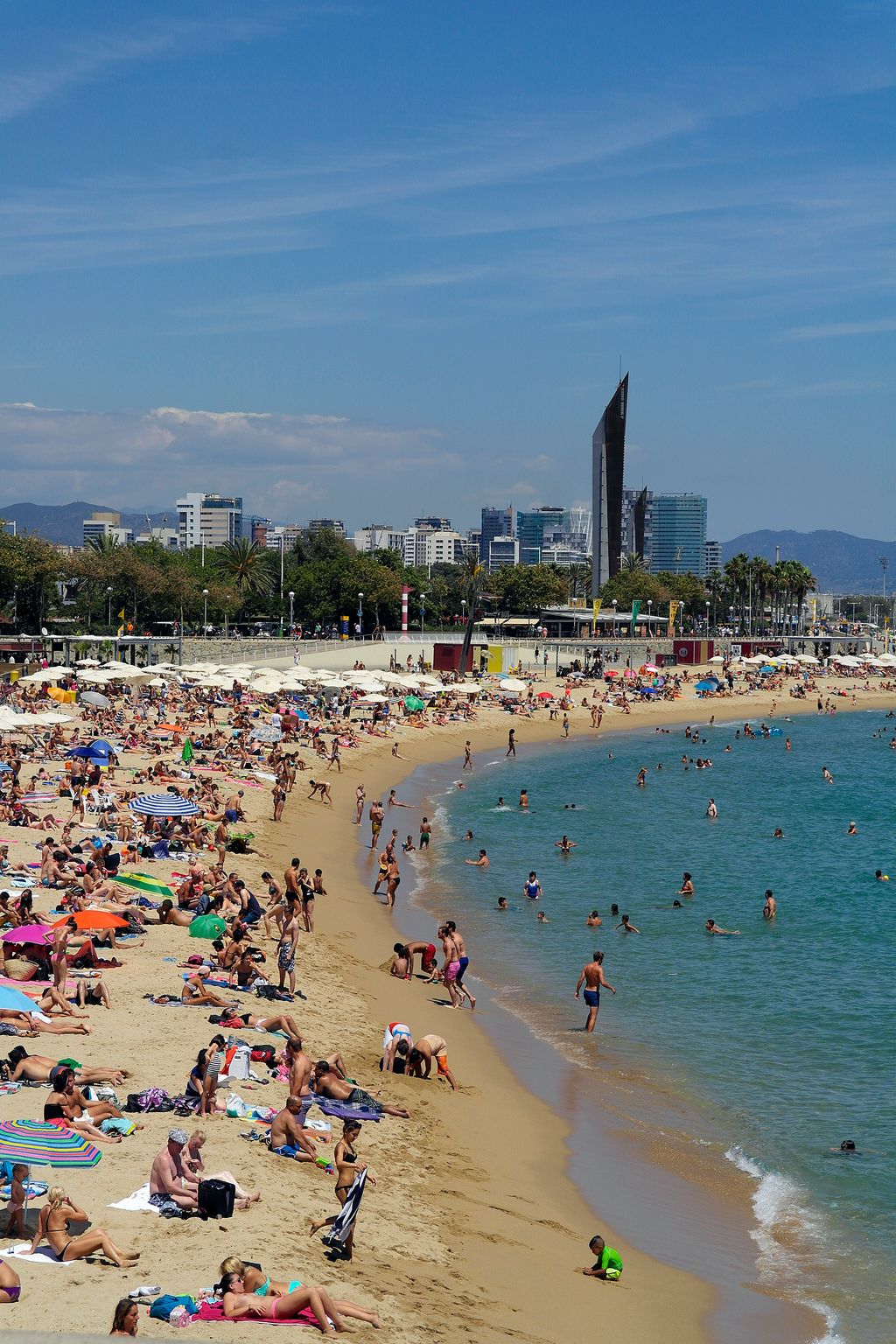 Platja de la Nova Icària. Vista panoràmica