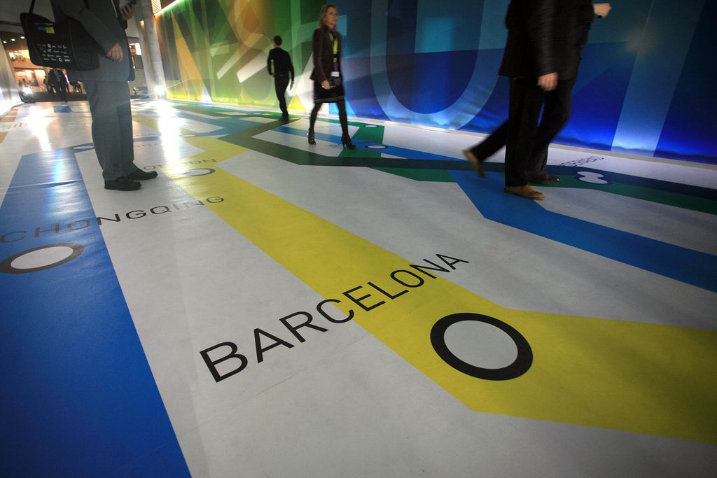 Smart City Expo World Congress, 2011. Senyalització al terra