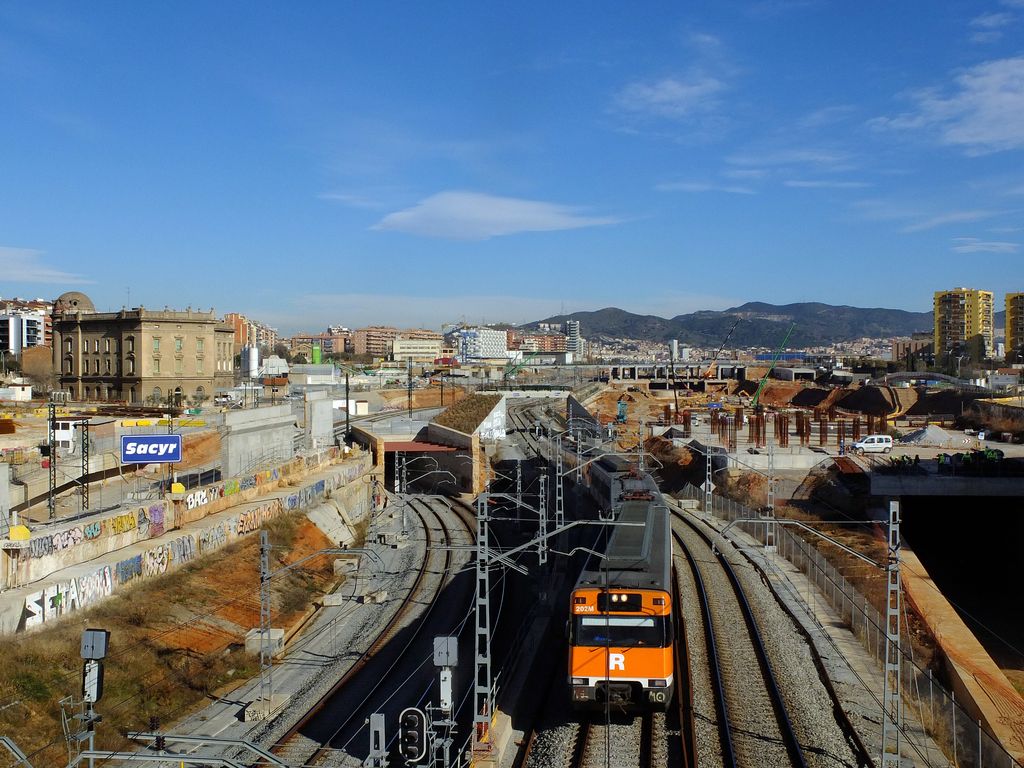 Obres de l'AVE a la Sagrera