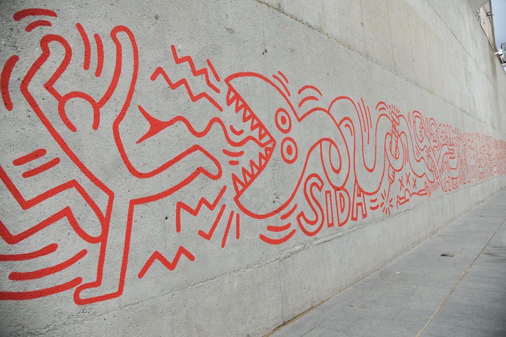 Mural contra la sida de Keith Haring