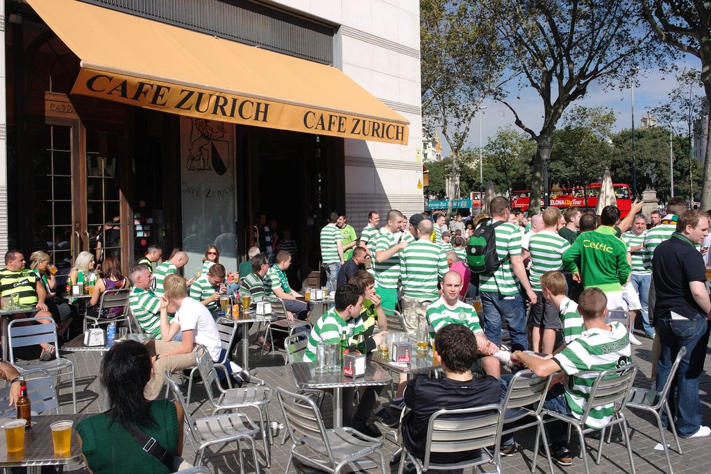 Seguidors del Celtic FC al Cafè Zurich