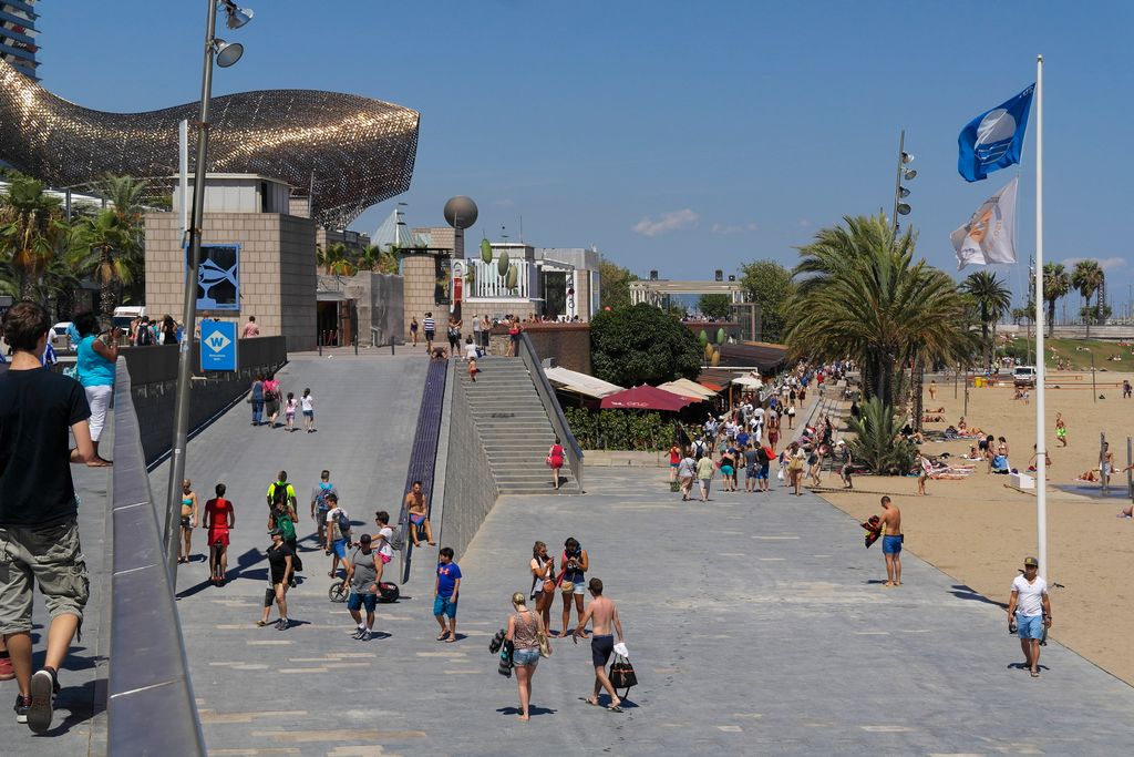 Platja del Somorrostro. Accessos