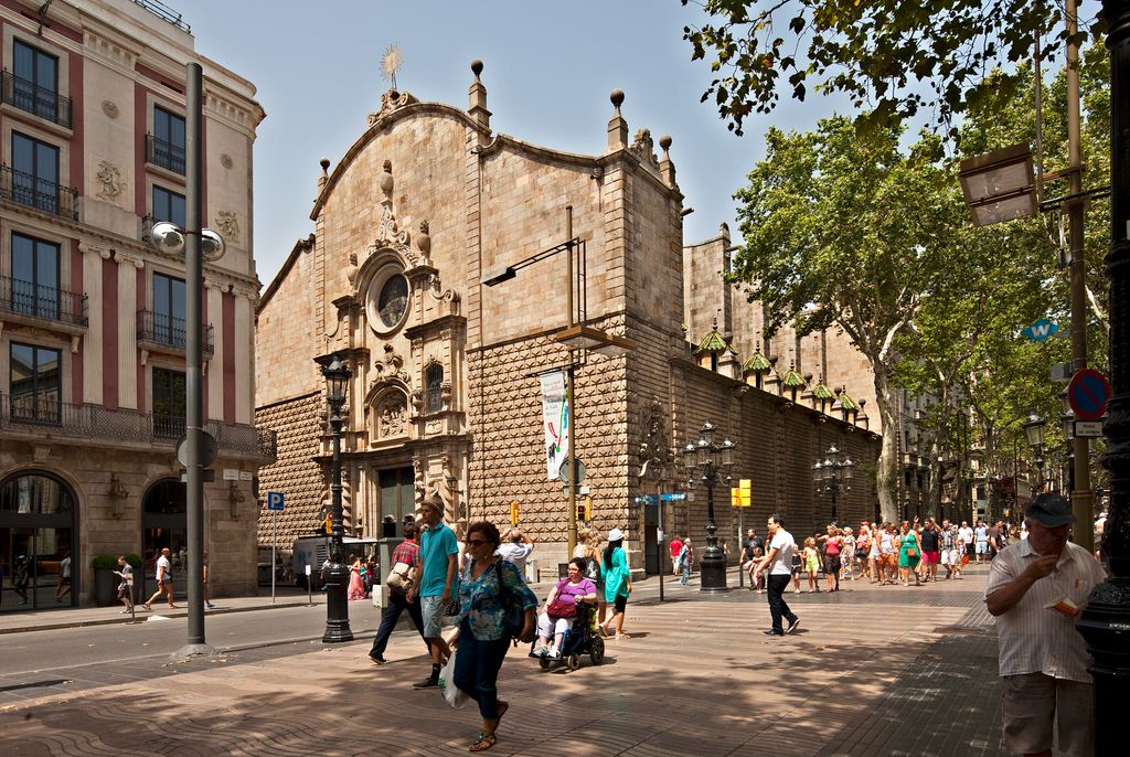 Església de Betlem vista des de la Rambla