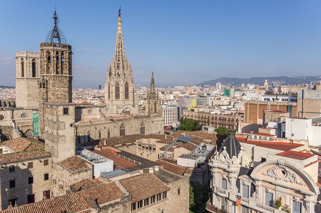 Catedral de Barcelona i plaça del Rei