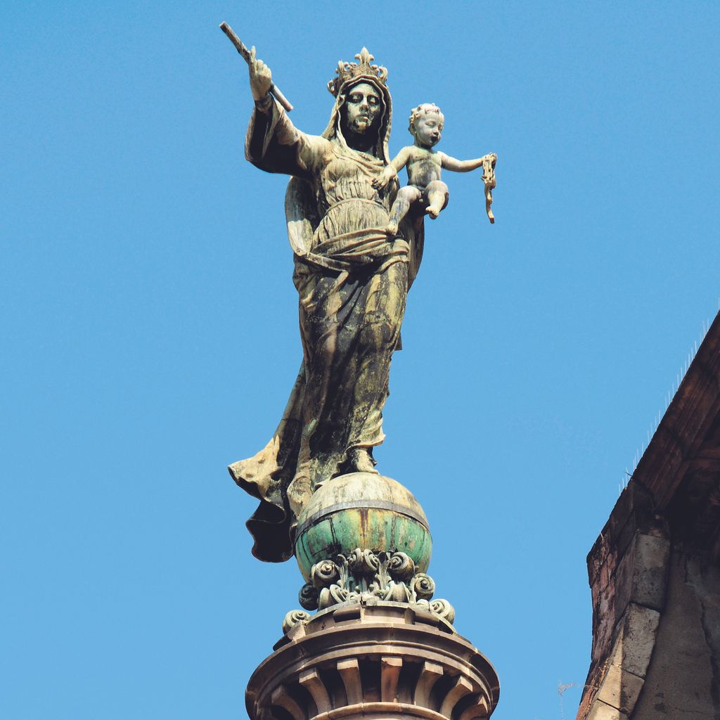 Basílica de la Mercè. Escultura de la mare de Déu