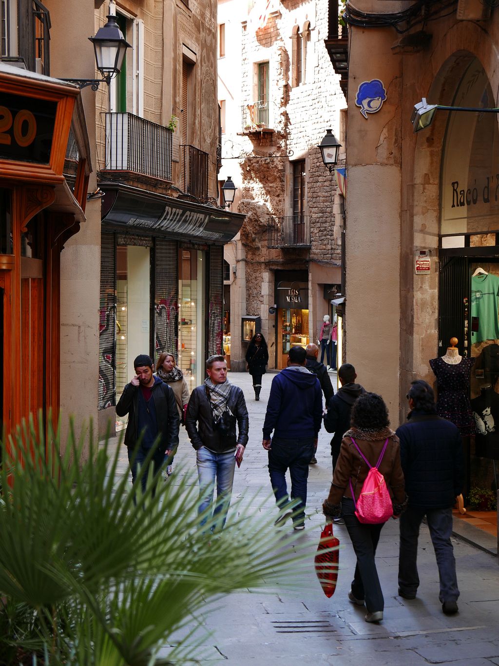 Carrer del Call. Comerços i vianants