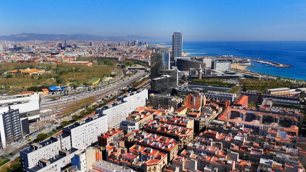 Vista aèria de l'Estació de França i voltants