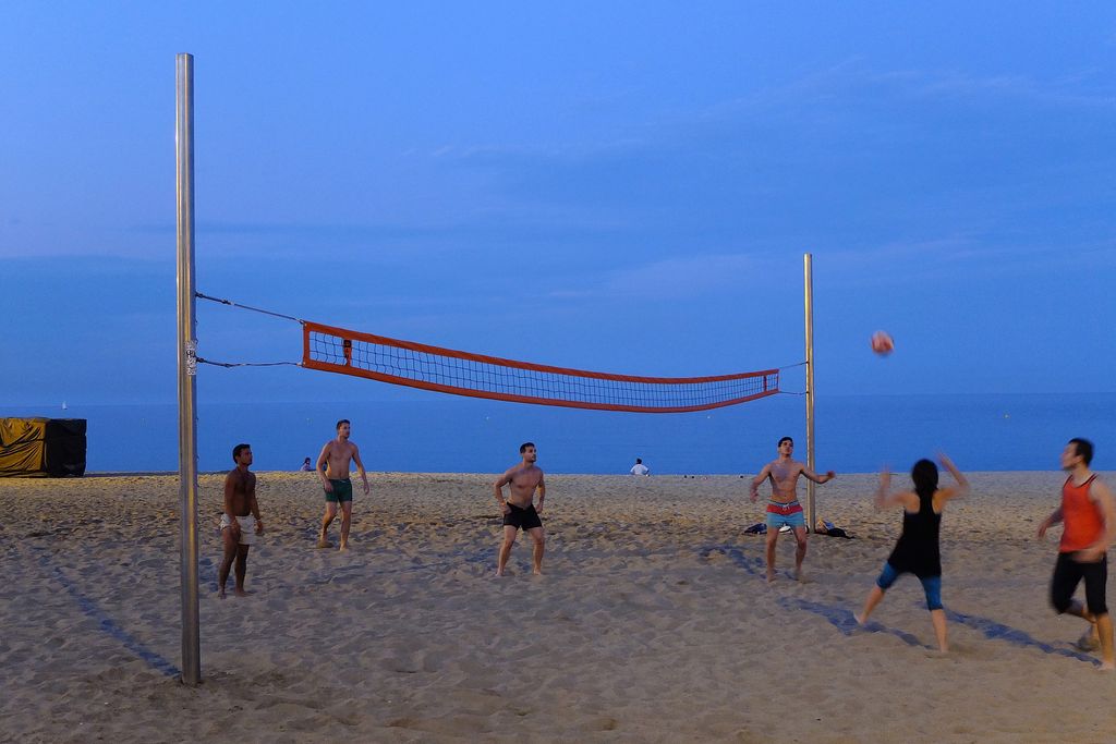 Vòlei platja a la Barceloneta