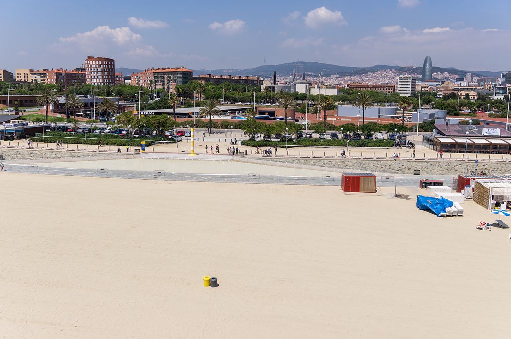 Platja del Bogatell. Vistes aèries