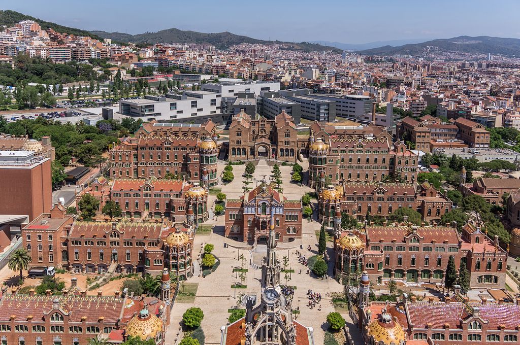 Vista aèria de l'Hospital de Sant Pau