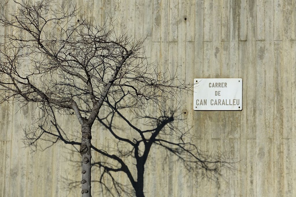 Placa del carrer de Can Caralleu