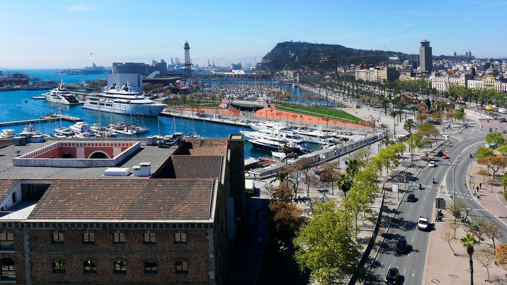 Vista aèria del Port amb el Museu d'Història de Catalunya