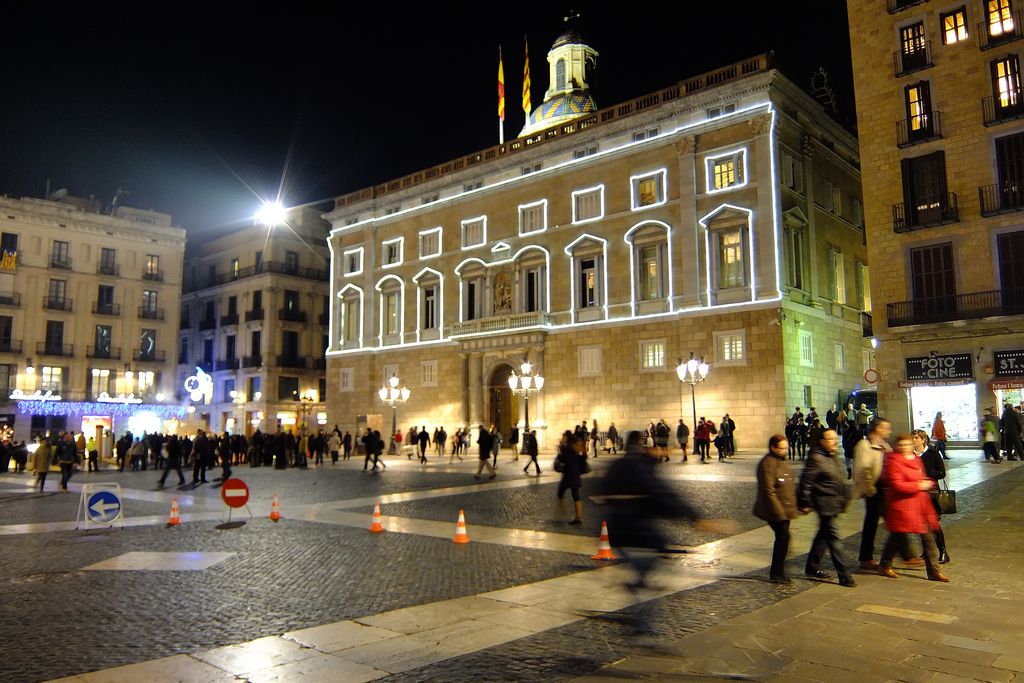 Enllumenat nadalenc. Plaça de Sant Jaume. Generalitat