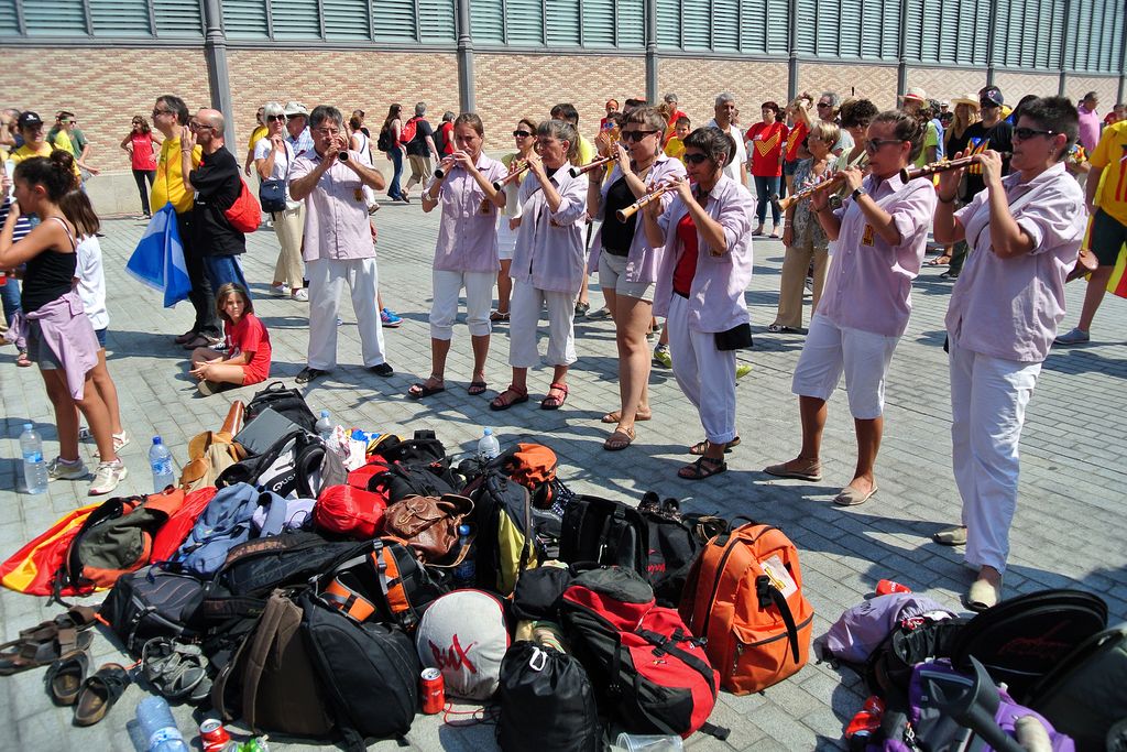 Diada de Catalunya, 2014. Antic Mercat del Born. Grallers