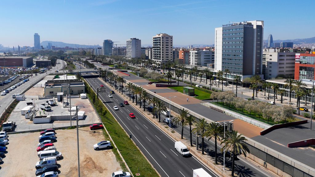 Vista de la ronda del Litoral a l'altura de Diagonal Mar