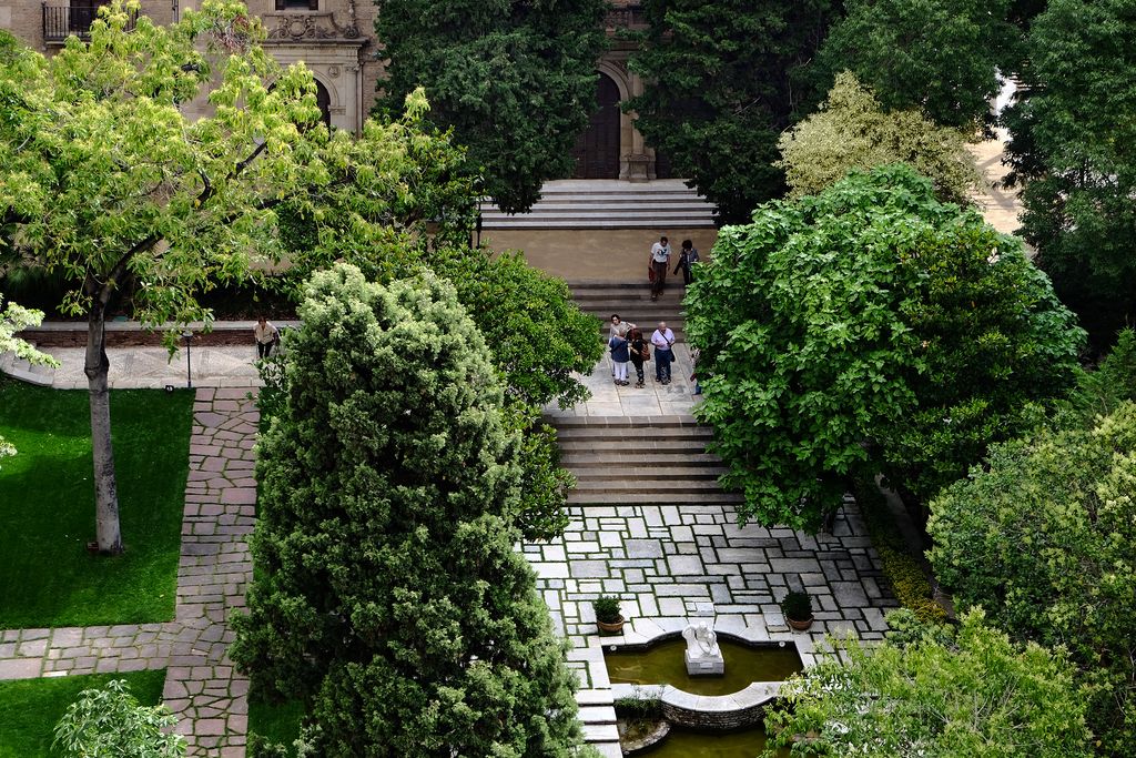 Jardins de la Fundació Julio Muñoz Ramonet (Can Fabra). Vista aèria dels jardins