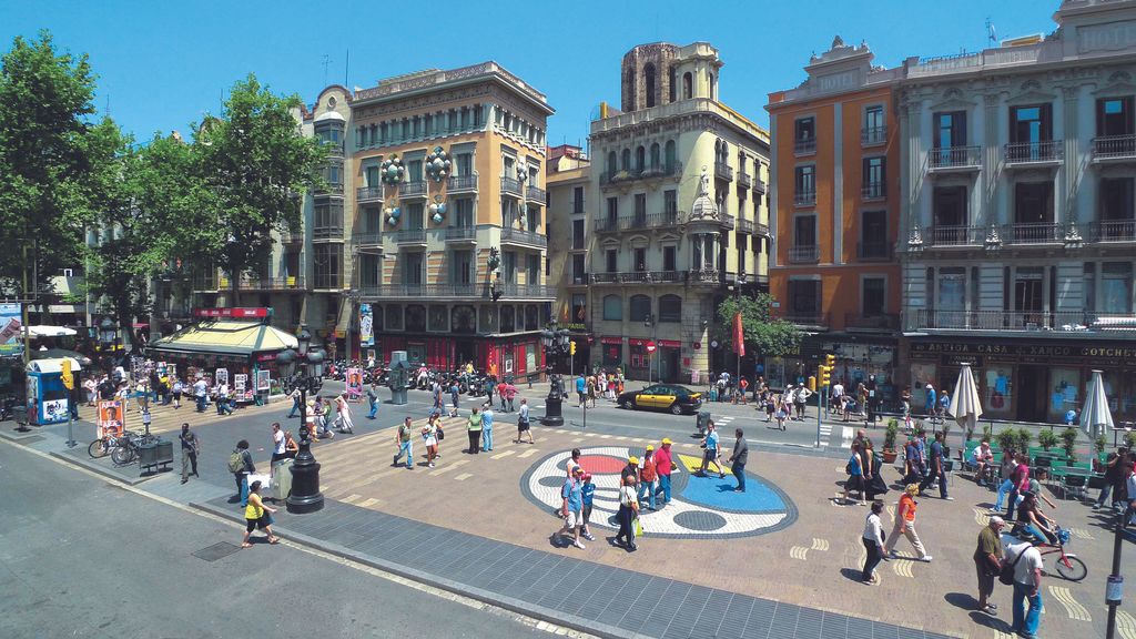 La Rambla. Mosaic de Miró al pla de l'Os