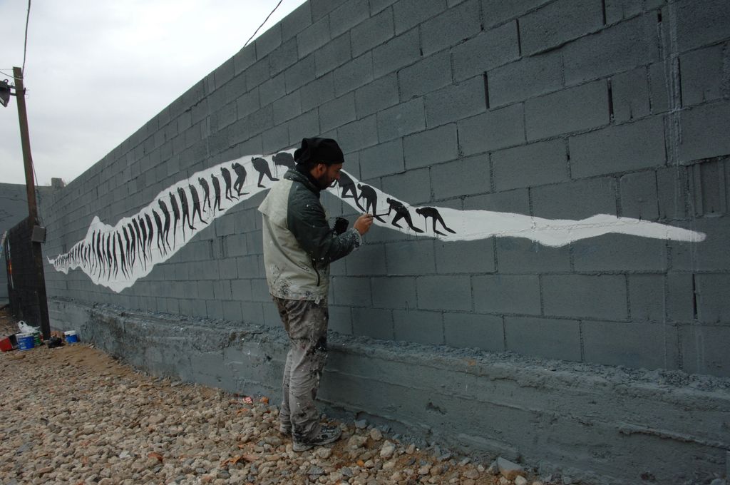 Festival Ús Barcelona, 2014. David de la Mano treballant en la seva obra