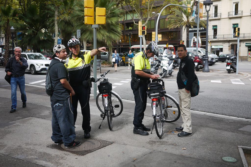 Guàrdia Urbana en bicicleta