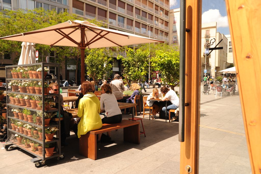 Mercat de Santa Caterina. Terrassa coberta