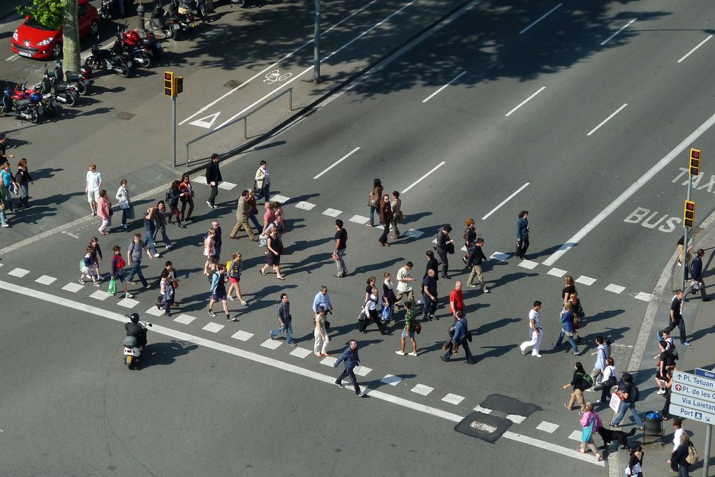 Passeig de Gràcia cruïlla amb gran via de les Corts Catalanes