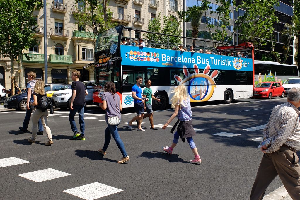 Avinguda Diagonal. Pas de vianants