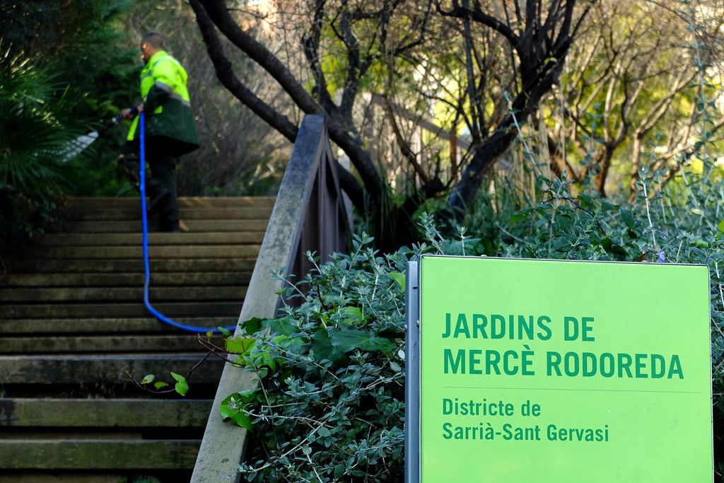 Jardins de Mercè Rodoreda. Rètol