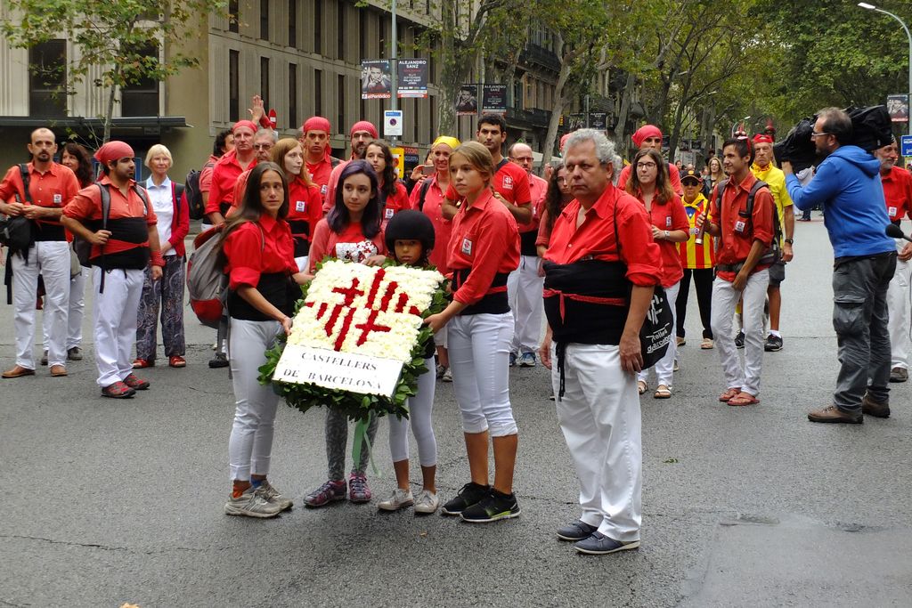 Ofrena floral de la Diada dels Castellers de Barcelona