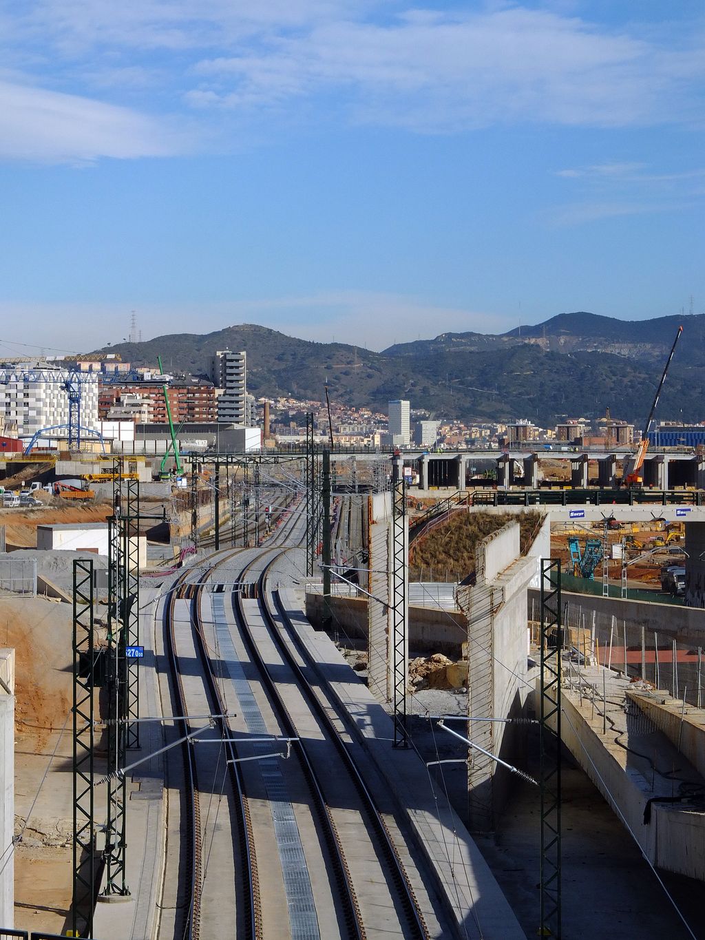 Obres de l'AVE a la Sagrera