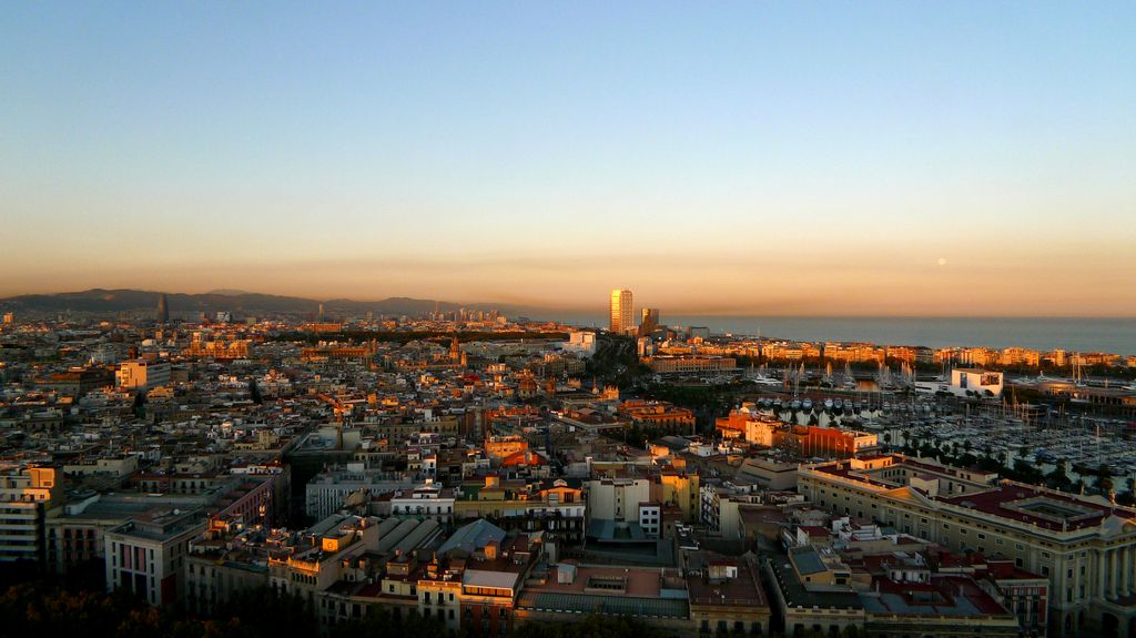 Vista parcial del litoral de Barcelona