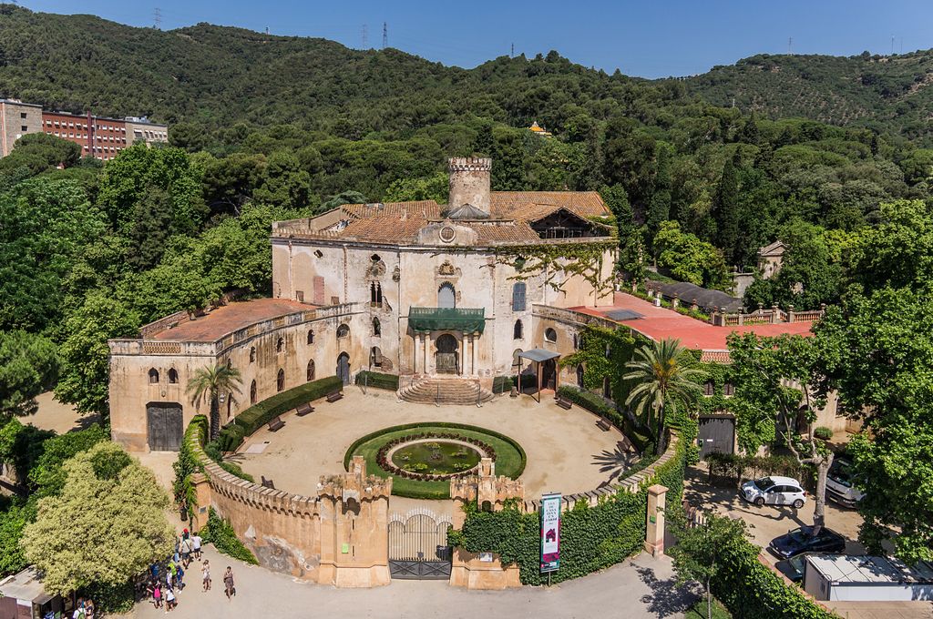 Parc del Laberint. Vista aèria del Palau Desvalls