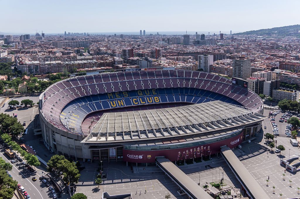 Vista aèria del Camp Nou